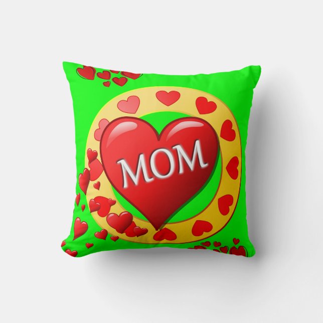 Cojín decorativo del Día de la Madre (Anverso)