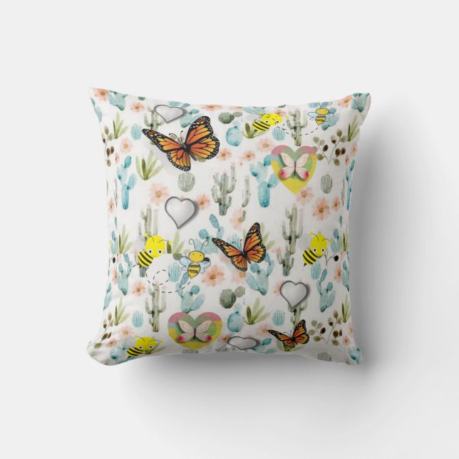 Cojín decorativo del Día de la Madre (Anverso)