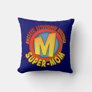 Cojín decorativo del Día de la Madre de Super Mamá