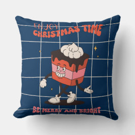 Cojín decorativo del Día de los Navidades Groovy