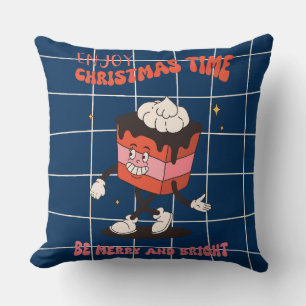 Cojín decorativo del Día de los Navidades Groovy
