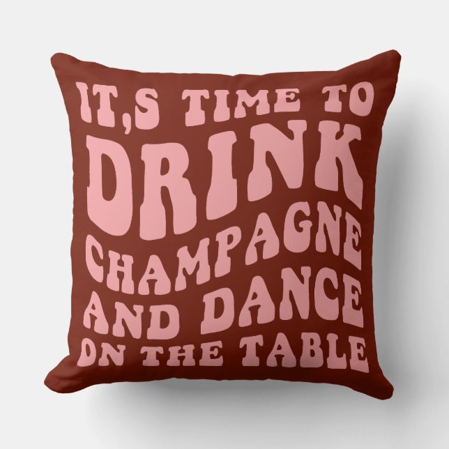 Cojín decorativo del Día de los Navidades Groovy (Anverso)