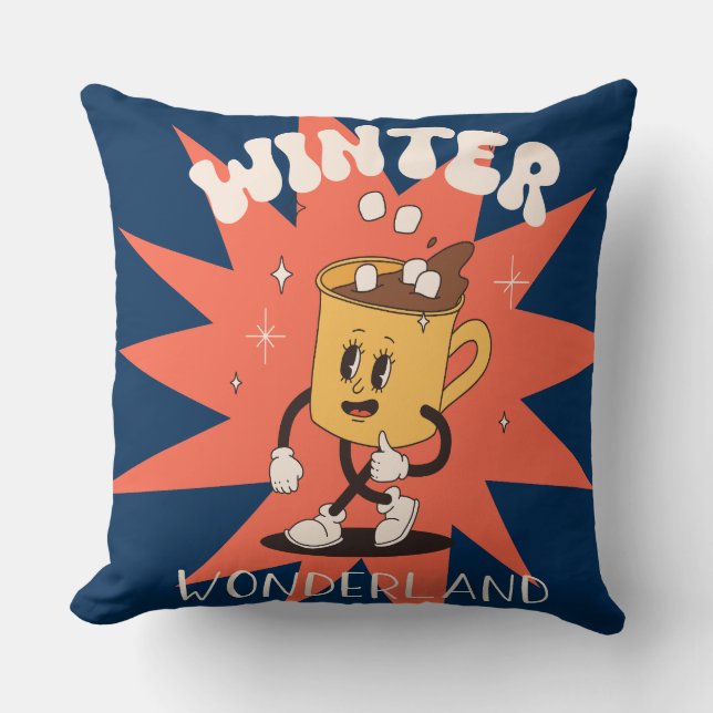 Cojín decorativo del Día de los Navidades Groovy (Anverso)