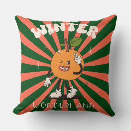 Cojín decorativo del Día de los Navidades Groovy