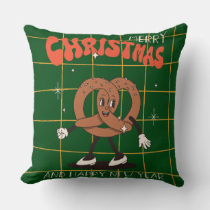 Cojín decorativo del Día de los Navidades Groovy