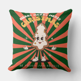 Cojín decorativo del Día de los Navidades Groovy