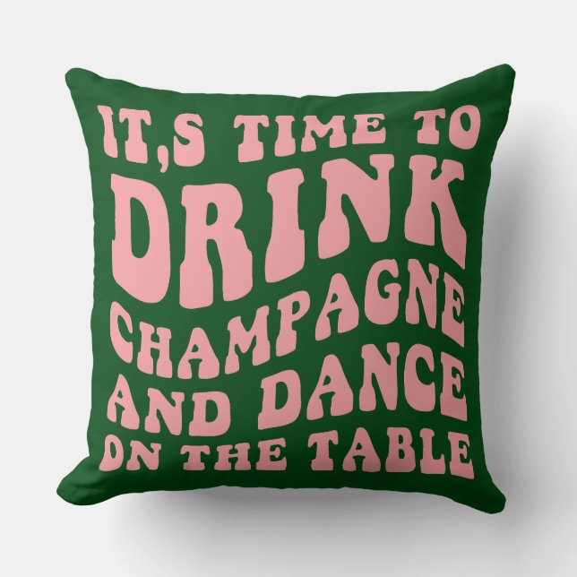 Cojín decorativo del Día de los Navidades Groovy (Anverso)