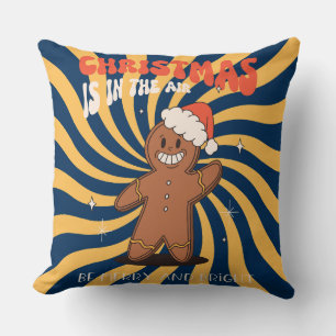 Cojín decorativo del Día de los Navidades Groovy