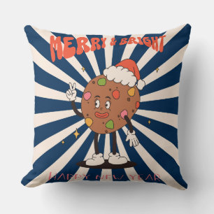 Cojín decorativo del Día de los Navidades Groovy