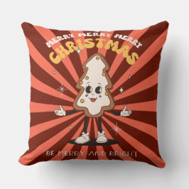 Cojín decorativo del Día de los Navidades Groovy
