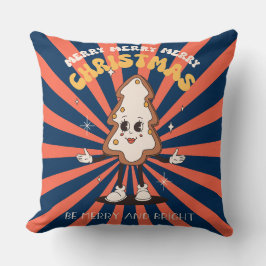 Cojín decorativo del Día de los Navidades Groovy
