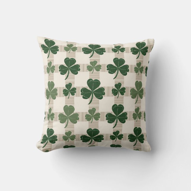 Cojín decorativo del Día de San Patricio (Anverso)