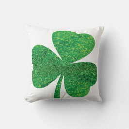 Cojín decorativo del Día del purpurina Shamrock St