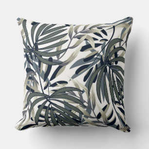Cojín decorativo del diseñador de hojas tropical