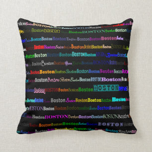 Cojín decorativo del diseño I del texto de Boston