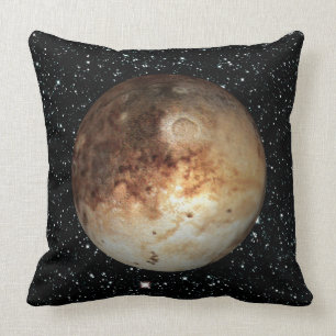 Cojín Decorativo ~ del fondo de la estrella de PLUTÓN del PLANETA