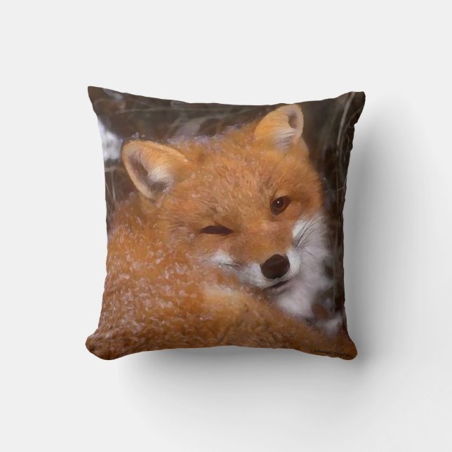 Cojín decorativo del "Fox rojo" (Anverso)