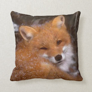 Cojín decorativo del "Fox rojo"