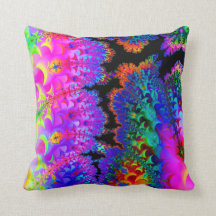 Cojín decorativo del fractal del teñido anudado
