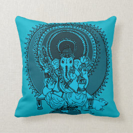 Cojín Decorativo del ganesh azul por completo