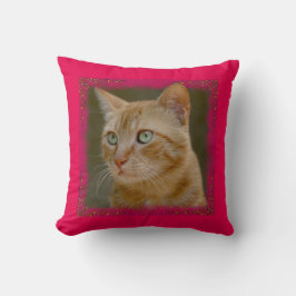 Cojín decorativo del gato del jengibre