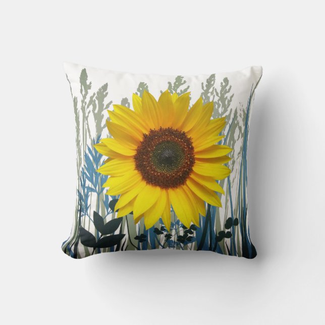 Cojín decorativo del girasol (Anverso)