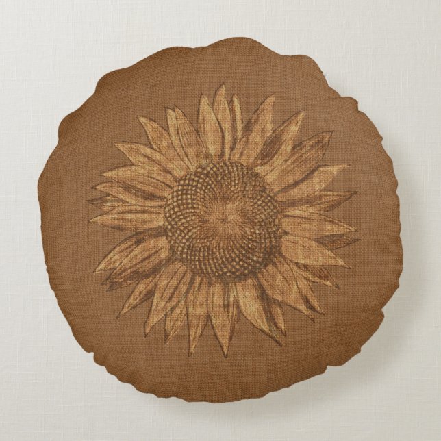 Cojín decorativo del girasol (Reverso)