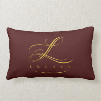Cojín decorativo del legato (logotipo marrón de