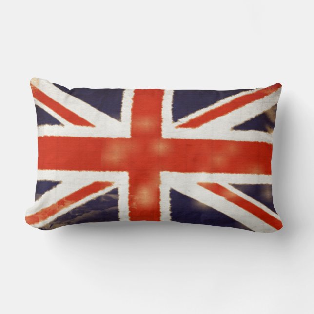 Cojín decorativo del Lumbar de Union Jack del (Anverso)