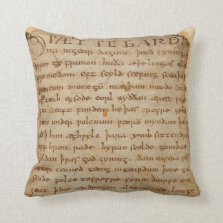 Cojín decorativo del manuscrito de Beowulf