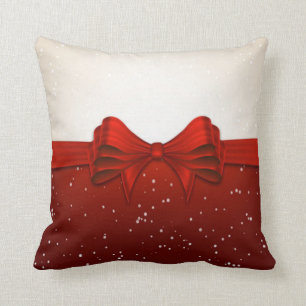 Cojín decorativo del navidad/cinta roja