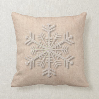 Cojín decorativo del navidad del copo de nieve