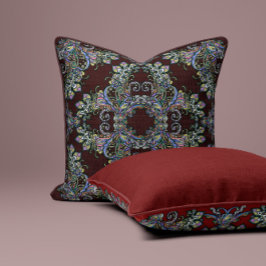Cojín decorativo del Ornato Renacentista - Marrón