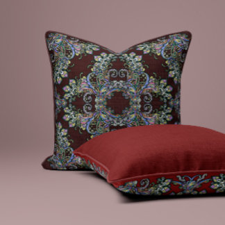 Cojín decorativo del Ornato Renacentista - Marrón