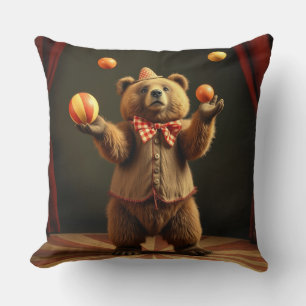 Cojín decorativo del oso circo