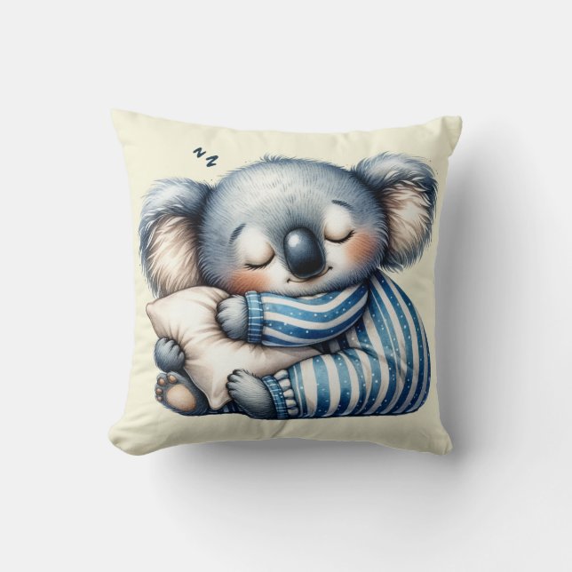 Cojín decorativo del oso de Koala Sleepy (Anverso)