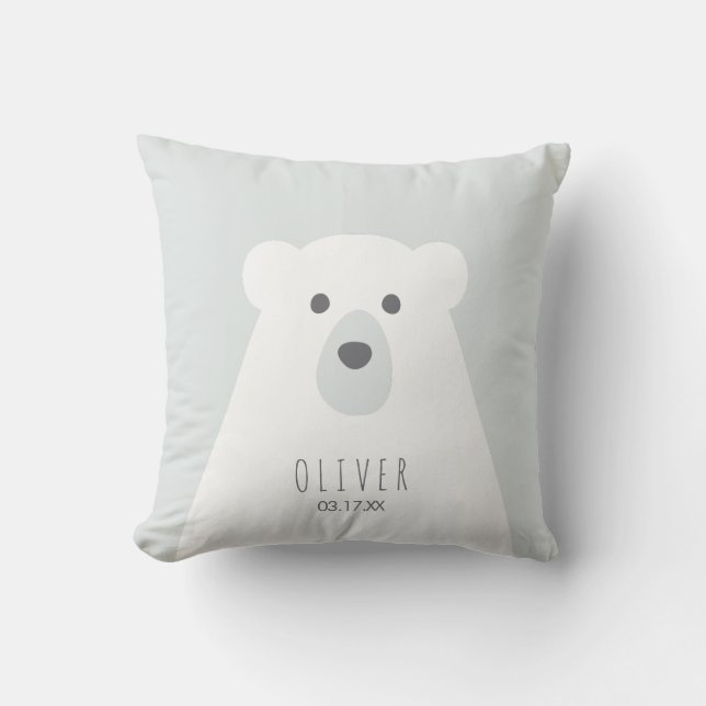 Cojín decorativo del oso polar (Anverso)