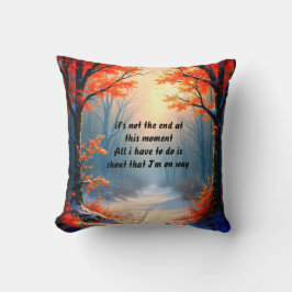 Cojín decorativo del paisaje otoñal