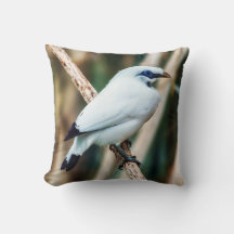 Cojín decorativo del pájaro de Bali Myna