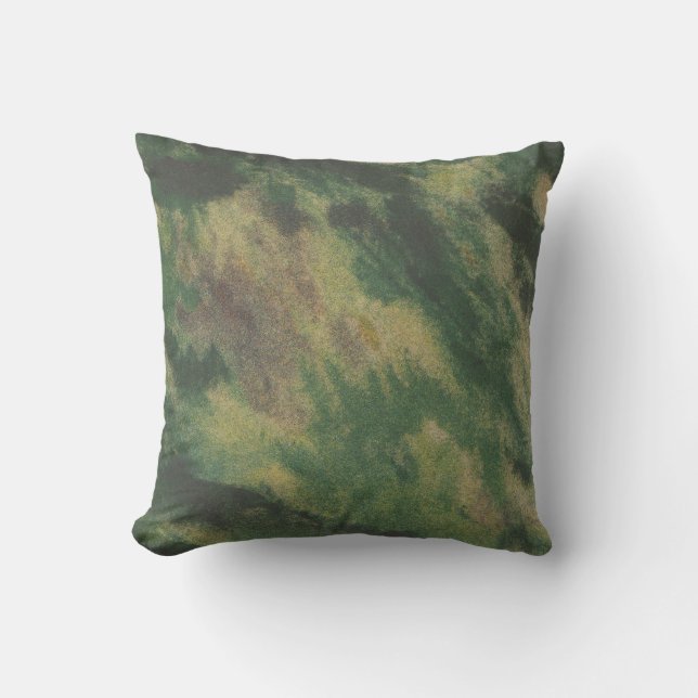 Cojín decorativo del patrón de camo verde oliva (Anverso)