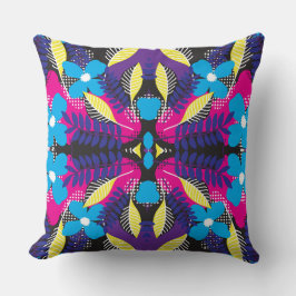 Cojín decorativo del patrón de hojas botánicas