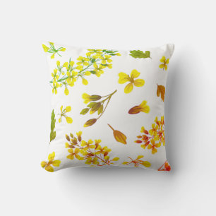 Cojín decorativo del patrón floral de otoño