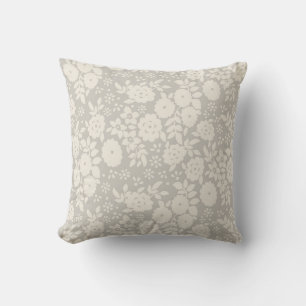 Cojín decorativo del patrón gris de margarita