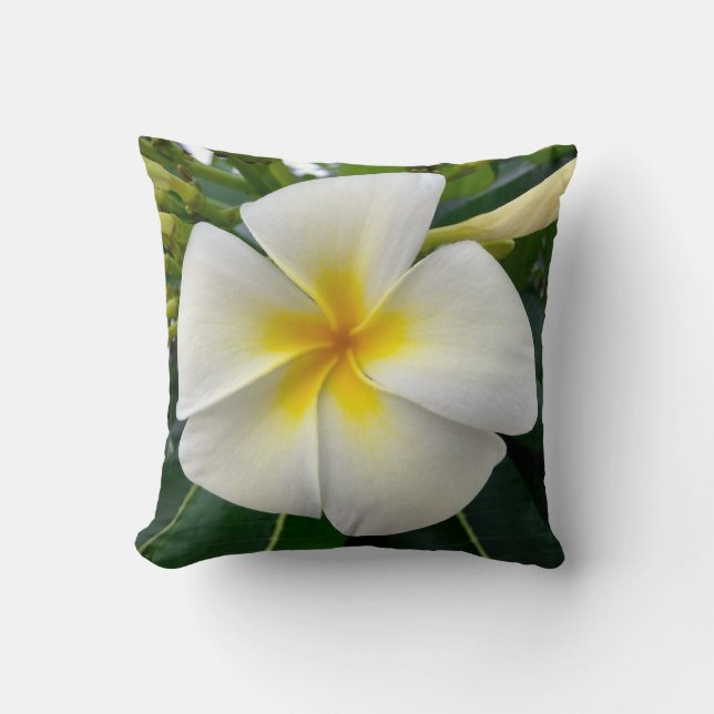 Cojín decorativo del Plumeria (Anverso)
