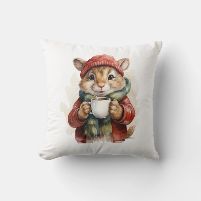 Cojín decorativo del ratón de invierno (Anverso)