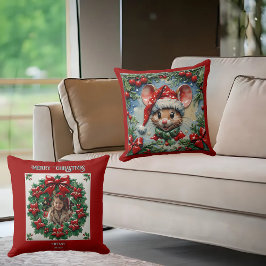 Cojín decorativo del ratón para Navidades de obser