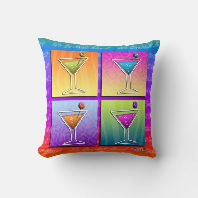 COJÍN DECORATIVO del reversible de los MARTINIS (Anverso)