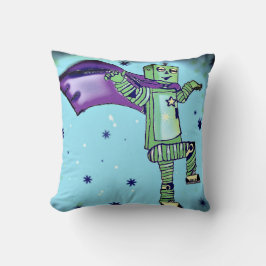 Cojín decorativo del robot del super héroe de la