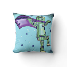 Cojín decorativo del robot del super héroe de la