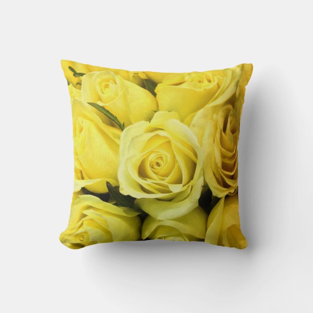 Cojín decorativo del rosa amarillo (Anverso)